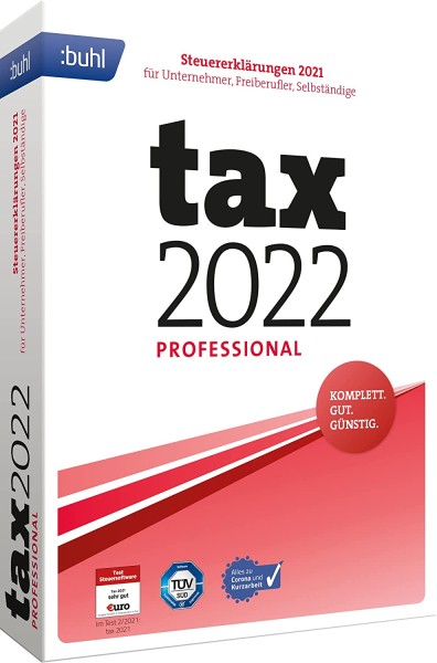 Tax 2022 Professional, für die Steuererklärung 2021, Download