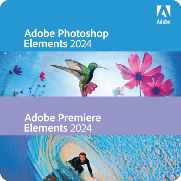 Adobe Photoshop Elements 2024 + Premiere Elements 2024 Win/MAC